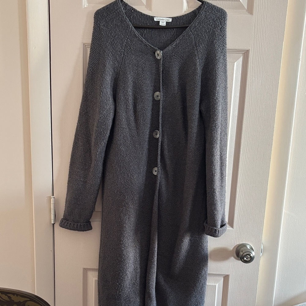 Coldwater Creek Charcoal Knit Sweater